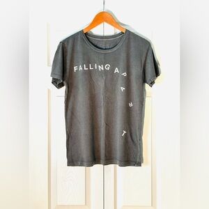 Desert Dreamers Gray and White Graphic T-Shirt Falling Apart